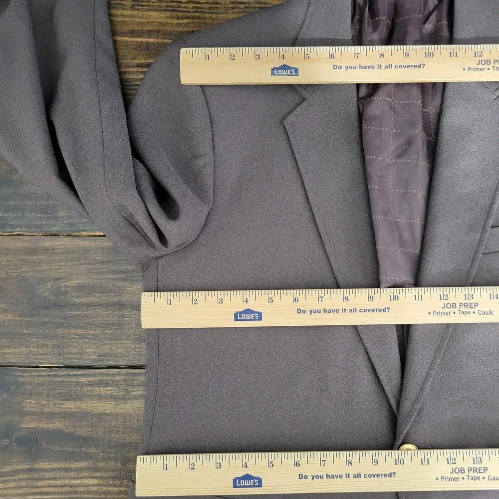 Perma Prest Classic Collections Men's Sport Coat Blazer Two Button‎ Brown 46R